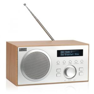 Radio FM DAB Plus Bluetooth Bois Secteur - MP3 Lecteur USB Radio Numérique Digital & Analogique - Scandinave- AUGUST MB420