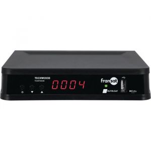Récepteur satellite - Techwood - FRANSAT HD - Tuner HD DVB-S2 - Dimensions compactes - Couleur noire