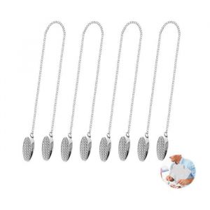 4 Pi&egrave;ces Attache Serviette De Table Serviette Cha&icirc;ne Cha&icirc;ne Attache Serviette Pinces de Serviette de Table en M&eacute;tal Label