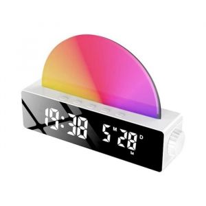 R&eacute;veil Intelligent - R&eacute;Veil - Lampe Solaire de Chevet - Rechargeable USB - Multicolore - Blanc