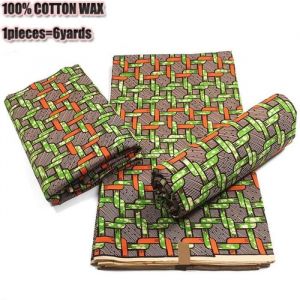 TissusWax à imprimés Ankara 2021 coton tissus style nigérian patchwork couture garantie véritable cire pour robes - Type 20