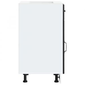 Moderne Placard de cuisine Lucca SWEETY Meuble bas de cuisine noir bois ding&eacute;nierie 50x46x81.5 cm BB935