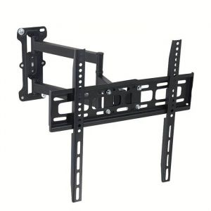 Support mural TV bras articul&eacute; inclinable et orientable pour &eacute;crans plats 26 &agrave; 55 pouces VESA 400X300mm Noir-Yuan Yuan