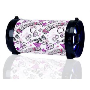 Enceinte tube multim&eacute;dia 5-en-1 - Marque - Mod&egrave;le - Bluetooth - Jack 35 mm - Radio FM