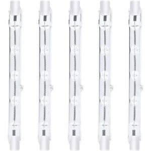 118mm R7s Dimmable ampoule halog&egrave;ne crayon 300W Blanc Chaud 2800K r7s lin&eacute;aire 3000lm (5pcs)