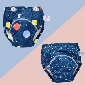 Culotte dapprentissage b&eacute;b&eacute; coton absorbante lavable r&eacute;utilisable - FAFEICY - 2 pi&egrave;ces - Blanc - Mixte