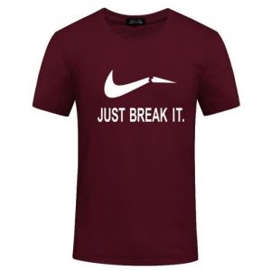 T-Shirt Homme Coton Col Arrondi Imprim&eacute; Manches Courtes - LEOCLOTHO - Rouge - Luxe