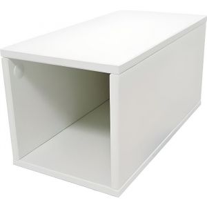 Cube de rangement bois largeur 25 cm - ABC MEUBLES - Blanc - 25x50
