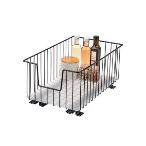 bremermann Coulisse de panier darmoire 30 cm avec étagère tiroir de cuisine à équiper coulisse darmoire en métal noir