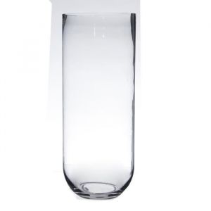 Vase Cylindrique - Atmosphera - 50cm - Verre Transparent - Design Contemporain - Objets D&eacute;coratifs