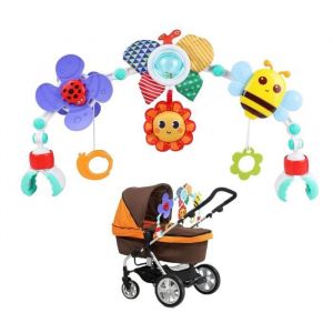 Arche Dactivit&eacute;s Articul&eacute;e pour B&eacute;b&eacute;s et Tout-Petits Arche d&Eacute;veil pour Poussette avec Moulin &agrave; Vent Hochet