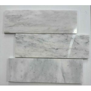 Plaquette Mosaïque en Marbre Blanc AL-1130P - Polies Blanche 305x36 cm pour Sols et Murs Intérieurs
