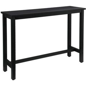 WOLTU 1 x Table de bar Table de bistrot Table à manger Structure en métal Plateau en MDF 140x40x100 cm Noir
