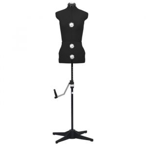 Lisa-Boutique Mannequin de robe ajustable pour femme Noir S Taille 33-40 84399