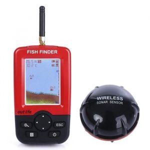 Detecteur de poissons de profondeur portable intelligent avec 100 M Capteur sonar sans fil echosondeur Detecteur de poisson p w373