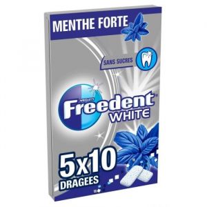 FREEDENT - White Menthe Forte Dragées Sans Sucres 70G - Lot De 3