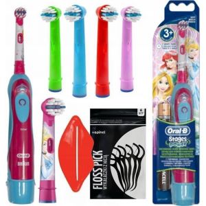 Brosse à dents électrique - Oral-B - Stages Power Princesses - Enfant 3 ans et plus - 5 embouts inclus