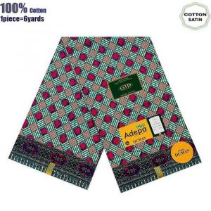 African Tissu - Wax Fabrics - Hollandais - 6 Yards - Haute Qualit&eacute; pour Robe de Mariage - Type 067