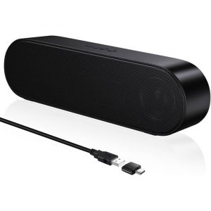 Haut Parleurs PC Haut Parleurs dordinateur Mini Haut Parleur de Barre de Son PC USB Enceinte PC pour Ordinateur Portable [A1]