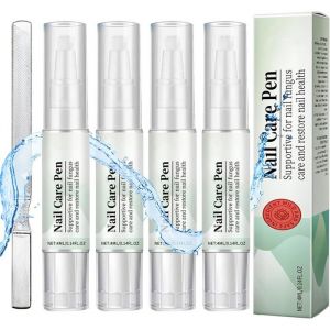 4 Pi&egrave;ces Nail Care Pen Avec Llime &Agrave; Ongles Stylo De Soins Des Ongles Contient De LHuile DArbre &Agrave; Th&eacute; De LExtrait De Fl[Z107]