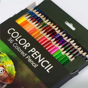 Crayons de couleur - Haute Qualit&eacute; - 36 Couleurs - Anti-Casse - Pour Adultes et Enfants - Bois
