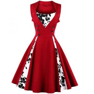 Robe R&eacute;tro V&ecirc;tements de c&eacute;r&eacute;monie - Bordeaux - Sans manches - Vintage