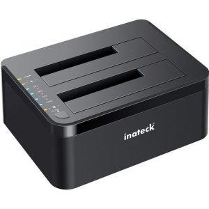 Dock Disque durs USB 3.0 pour SATA de 25/35 SSD/HDD Fonction clonage Hors Ligne Prend en Charge UASP et 2 disques durs 10 to