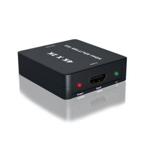 4K HDMI Répartiteur 1x2 HDMI Splitter 1 entrée 2 sorties Amplificateur Distributeur 2 voies HDMI Ver 1.4 Soutien 3D HDCP(Noire)