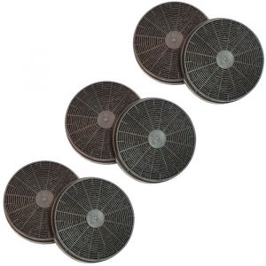 Lot de six filtres à charbon 175X34 mm Hotte AS0015184 49037930 BRANDT FAR SAUTER SIGNATURE ROSIERES DE DIETRICH AYA CANDY