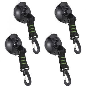 Ventouse de Camping - CUNEARY - Set de 4 - Couleur Verte - Ancre de Fixation - Accessoires Camping