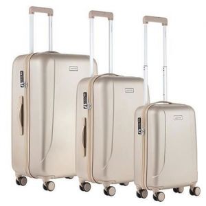 CarryOn Skyhopper Set de 3 Valises rigide - Set de Bagages avec serrure TSA Polycarbonate - Champagne