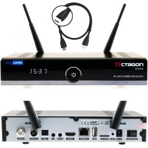 R&eacute;cepteur Octagon SF8008 4K HDR UHD H.265 E2 Linux Dual WiFi DVB-S2X T2C Combo Cable DVB-T2 Sat-Receiver