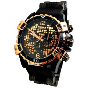 MONTRE HOMME CUIVRE OR ROSE MILITAIRE SPORT XXL