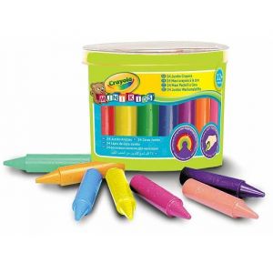 Crayola Mini Kids - Loisir Créatif - 24 Maxi Crayons à La Cire boîte Plastique
