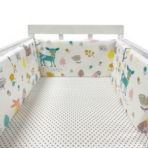 Tour de lit b&eacute;b&eacute; barri&egrave;re de lit en coton pour nouveau-n&eacute; rabat tress&eacute; berceau b&eacute;b&eacute; - Cerf -