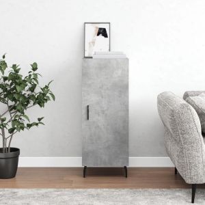 Meuble Buffet Salon 345x34x90 cm Buffet Multi-Rangement Cuisine Rangement haut Salle a Manger Buffet Bas Gris Béton