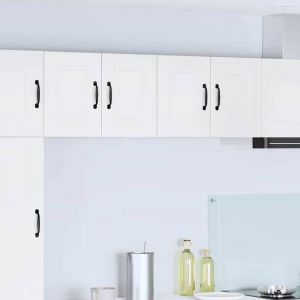 Moderne Meuble mural de cuisine - Meuble haut/Armoire suspendue Blanc brillant 60 x 31 x 40 cm@FR(392587）