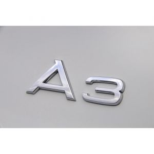 Logo coffre A3 Audi chromé voiture emblème sigle insigne