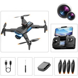 INN Drone avec caméra 1080P 8K HD GPS 5G réglable à 360 degrés 5 directions évitement dobstacles 4 HD objectifs 2 piles drone
