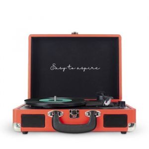 Platine Vinyle PRIXTON VC400 Tourne-disque Bluetooth/USB/SD Lecteur et Numérisation des vinyles 2 Haut-parleurs Couleur Rouge