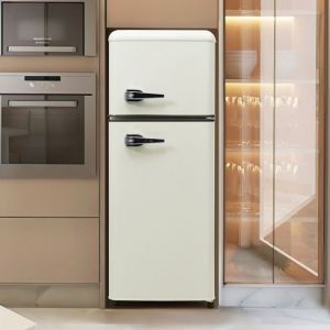 Réfrigérateur congélateur 92 litres 64L+28L Frigo avce deux portes 116 kWh/an -27 °C ~13 °C éclairage LED Blanc Classe D