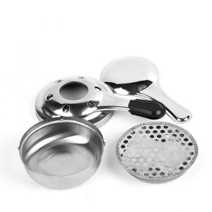 Mini réchaud à alcool en acier inoxydable petit adapté au chauffage extérieur mini chauffe-lait
