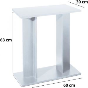 Meuble 60 cm pour Aquarium - Blanc - Montage facile - Design moderne