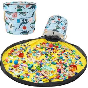 Sac de Rangement JouetTapis de Jeu Organisateur de Organisateur Rangement pour Tapis de Jeu Pliable Tapis Panier de Rangement