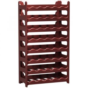 Casier à bouteilles modulable ARTECSIS 48 Bouteilles – Cave à vin en plastique 60x28x106 cm (LxlxH) Marron - Range bouteille
