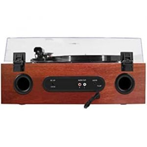 Platine Vinyle - Halterrego - All-in-One - Lecteur CD - Radio FM - Bluetooth - Tan