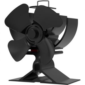 OZAVO Ventilateur de Po&ecirc;le &agrave; Bois Silencieux Ventilateur Chemin&eacute;e avec 4 Pales Stove Fan pour Po&ecirc;le &agrave; Granul&eacute;s Gaz B&ucirc;che [S]
