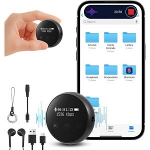64Gb Micro Espion Ecoute A Distance Avec Suppression Intelligente Du Bruit Dsp Dictaphone Vocalet Activation Mot De Passe Enre