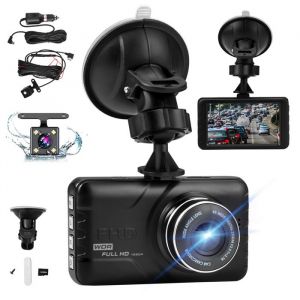 TTLIFE Dashcam Voiture Avant Arri&egrave;re Camera Voiture avec Carte SD 64G WiFi et APP GPS Camera Embarqu&eacute;e Voiture Dash Cam