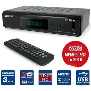 DECODEUR TNT DOUBLE TUNER ENREGISTREUR LECTEUR MULTIMEDIA TELE PERITEL HDMI USB